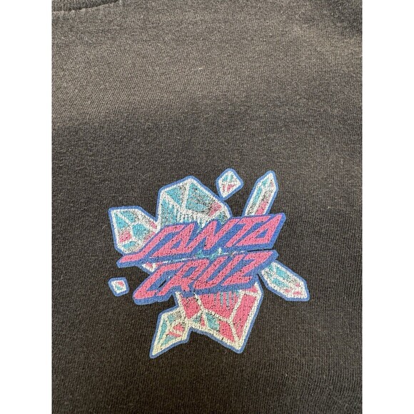Santa Cruz Screaming Diamond/Crystal Hand T-Shirt Small Black Pink Blue - Picture 4 of 6